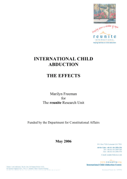 International child abduction - The effects