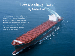 How do ships float?