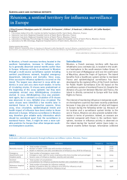 R&eacute;union, a sentinel territory for influenza