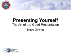Presenting Yourself