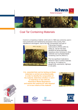 Coal Tar Testing - Kiwa United Kingdom