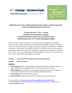 Making New York City`s Public Schools Broader