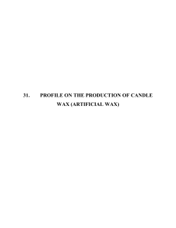 31. profile on the production of candle wax