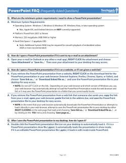 PowerPoint FAQ (Frequently Asked Questions)