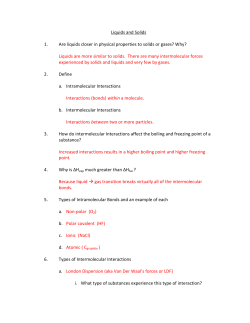 Liquids and Solids - Answer Key