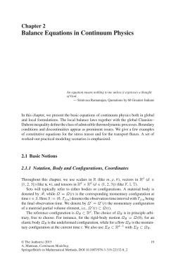 Balance Equations in Continuum Physics