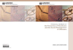 Introductory Handbook on the Prevention of Recidivism and the