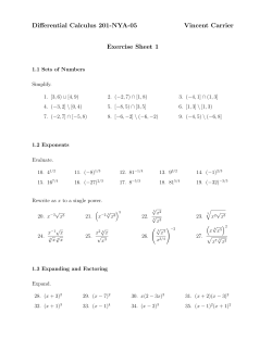 Exercise Sheet 1