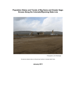 Population Status and Trends of Big Game and