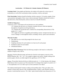 Created by Luke Tunstall Acceleration &ndash; 1
