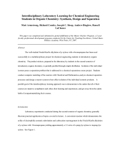 Interdisciplinary Laboratory Learning for Chemical