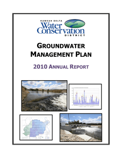 GROUNDWATER MANAGEMENT PLAN 2010 Annual Report