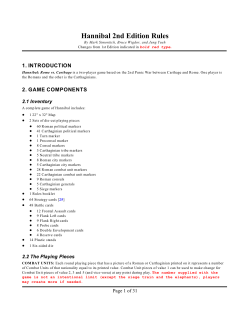 Hannibal 2nd Edition Rules