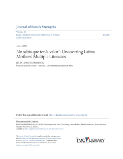 No sab&iacute;a que ten&iacute;a valor&rdquo;: Uncovering Latina Mothers` Multiple