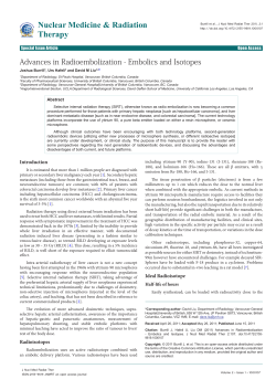 Advances in Radioembolization - Embolics