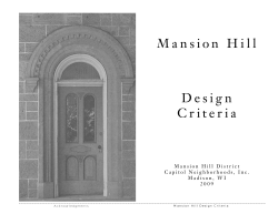 Mansion Hill Design Criteria - Capitol Neighborhoods, Inc.