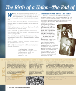 The Birth of a Union-The End of Exploitation