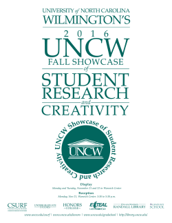 Fall 2016 - UNC Wilmington