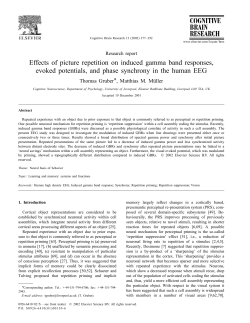 Effects of picture repetition on induced gamma band responses