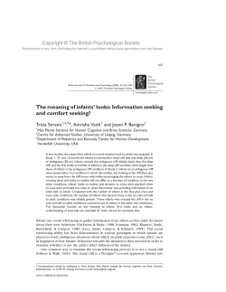 The meaning of infants` looks: Information seeking and comfort