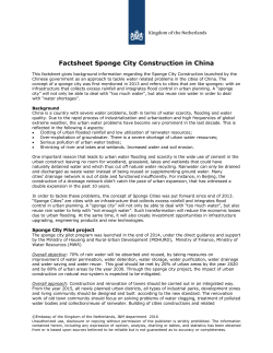 Factsheet Sponge City Construction in China