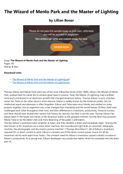 The Wizard of Menlo Park and the Master of