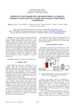 impedance spectrometry for monitoring alcoholic fermentation