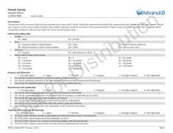 Parent Survey