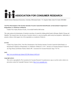 Non-Price Determinants of the Purchase Intention Towards