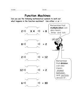 Function Machines - Primary Resources