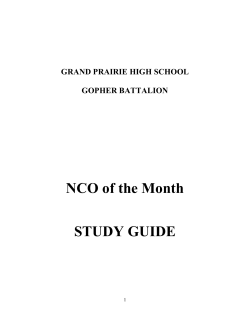 NCO of the Month STUDY GUIDE