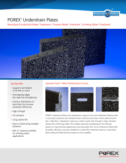 POREX&reg; Underdrain Plates Datasheet