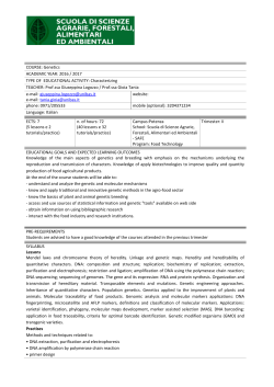 Characterizing TEACHER: Prof.ssa Giuseppina Logozzo