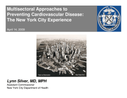 Multisectoral Approaches to Preventing Cardiovascular Disease