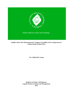 Satellite and In-Situ Measurement for Temporal Variability of Sea