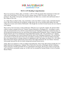 MAYA LIN Reading Comprehension