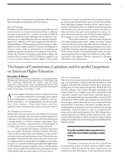 The Impact of Consumerism, Capitalism, and For