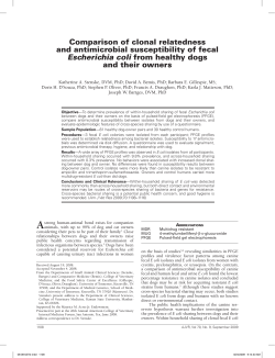 Comparison of clonal relatedness and antimicrobial susceptibility of