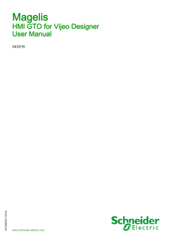 Magelis - HMI GTO for Vijeo Designer - User Manual
