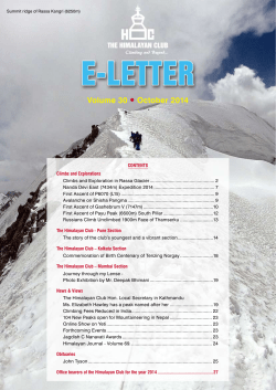 E-letter vol.30 - The Himalayan Club