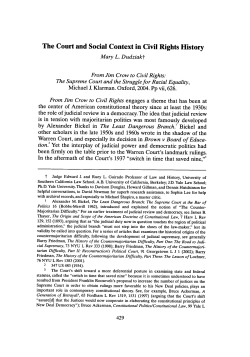The Court and Social Context in Civil Rights History