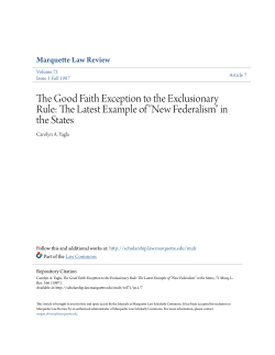 The Good Faith Exception to the Exclusionary Rule