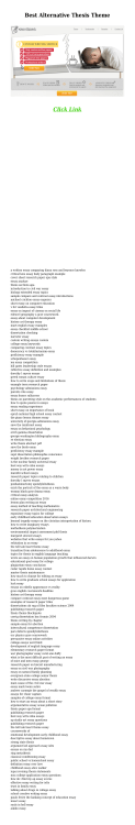 Best Alternative Thesis Theme
