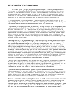 FRANKLIN &ndash; Autobiography