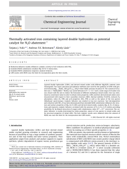 Thermally activated iron containing layered double