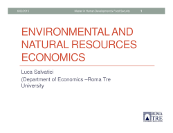 environmental and natural resources economics