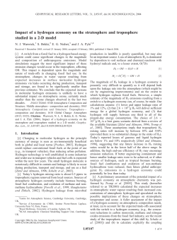 Impact of a hydrogen economy on the stratosphere and troposphere