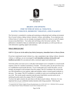 rights and options for victims of sexual violence