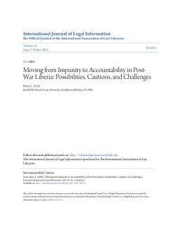 Moving from Impunity to Accountability in Post