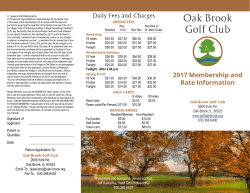 Rates - Village of Oak Brook